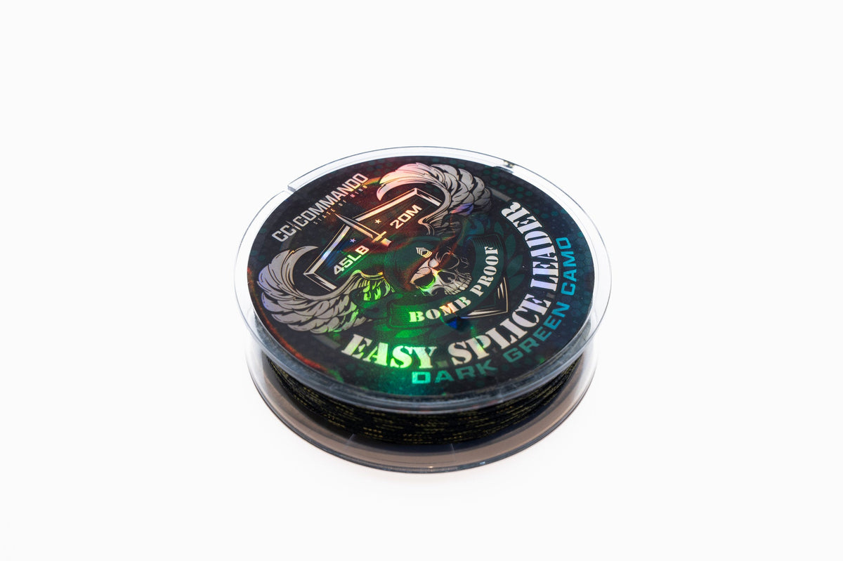 Bomb Proof, Easy Splice Leader 45lb 20m Dark Green Camo