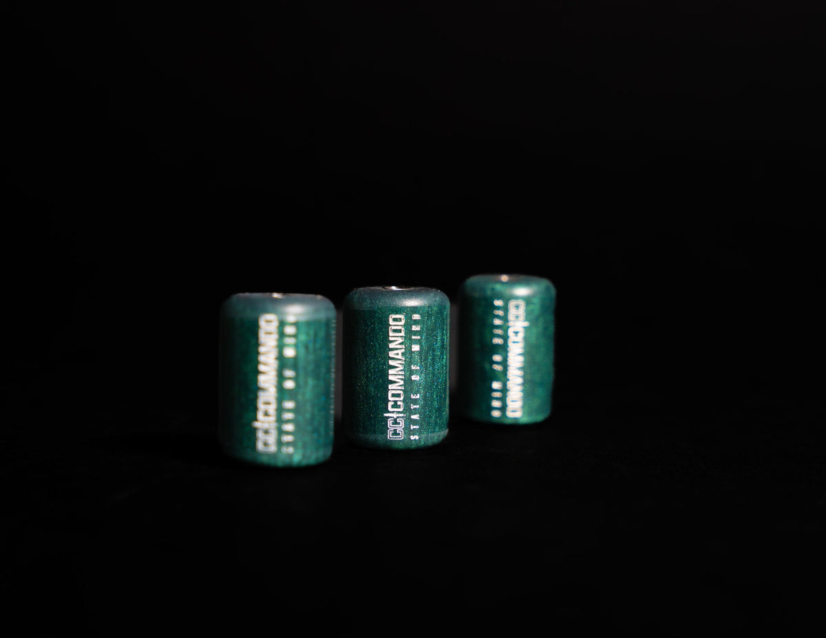 Commando Tackle Logo Handmade Resin Bobbins – Set of 3