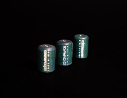 Commando Tackle Logo Handmade Resin Bobbins – Set of 3